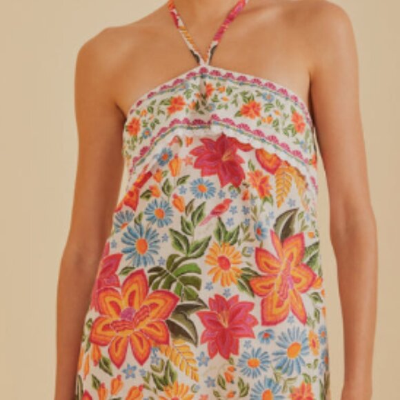 Farm Rio Off White Bloom Garden Mini Dress - Picture 3 of 4